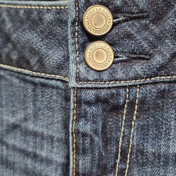 American Eagle Outfitters Jeans Women's Size 10 Blue Stretch Flare Artist - Picture 15 of 16